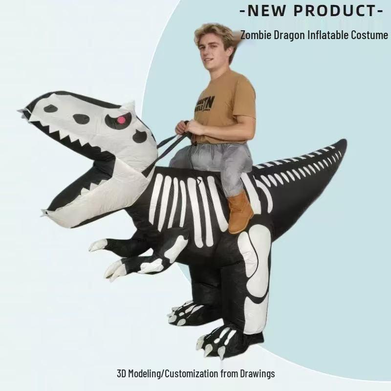 Hot-Selling Halloween Dinosaur Alien Inflatable Costume - Funny Creative Doll Outfit for Performances and Makeup