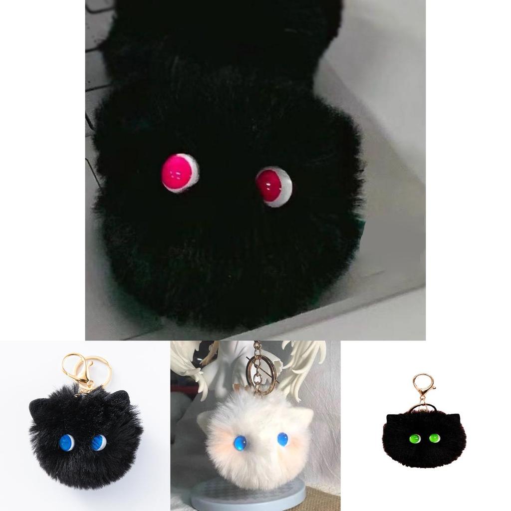 Adorable Cat Plush Ball Pendant With Creative Design For Girls In Soft Fluffy Fabric