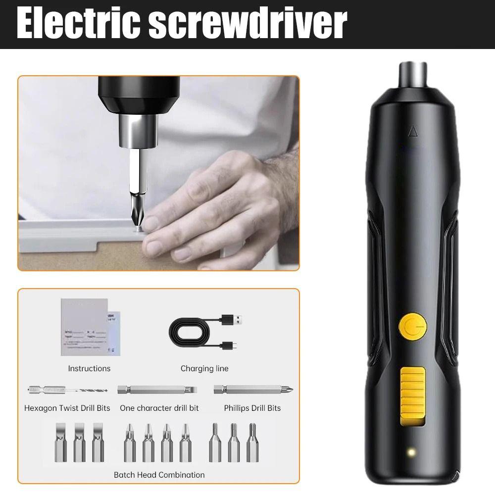 Набор из 15 беспроводных электрических отверток с 13 битами, ручная дрель, электроинструмент, обслуживание и ремонт