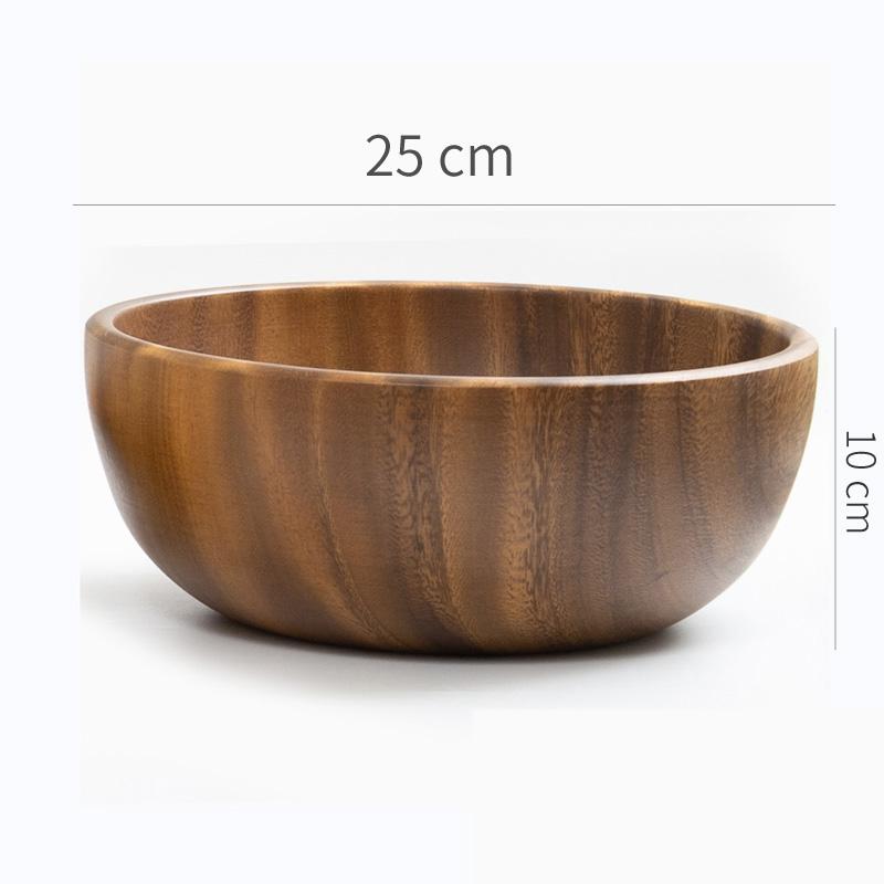 Simplicity Creative Acacia Wooden Bowl Restaurant Wooden Dessert Bowl Salad Bowl Pasta Bowl Snack Bowl Featured Tableware