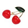 Exquisite Cherry Brooch Cherry Brooch Fun Clothing Jewelry Unique Badges Alloy Texture Suitable for Theme Event