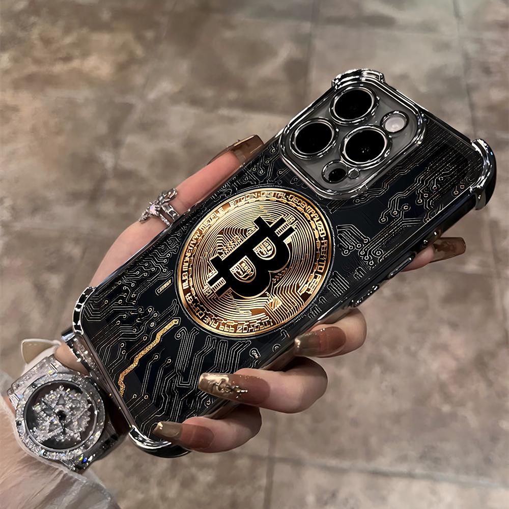 Роскошный Чехол Для Телефона С Покрытием Bitcoin B Для Xiaomi 15T 15 14 13 Poco M7 F7 F4 F5 X7 X6 X5 X3 Pro Ultra 4G 5G Противоударный