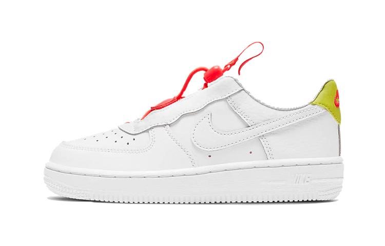 Nike Force 1 Toggle White Bright Crimson PS CU5287-102