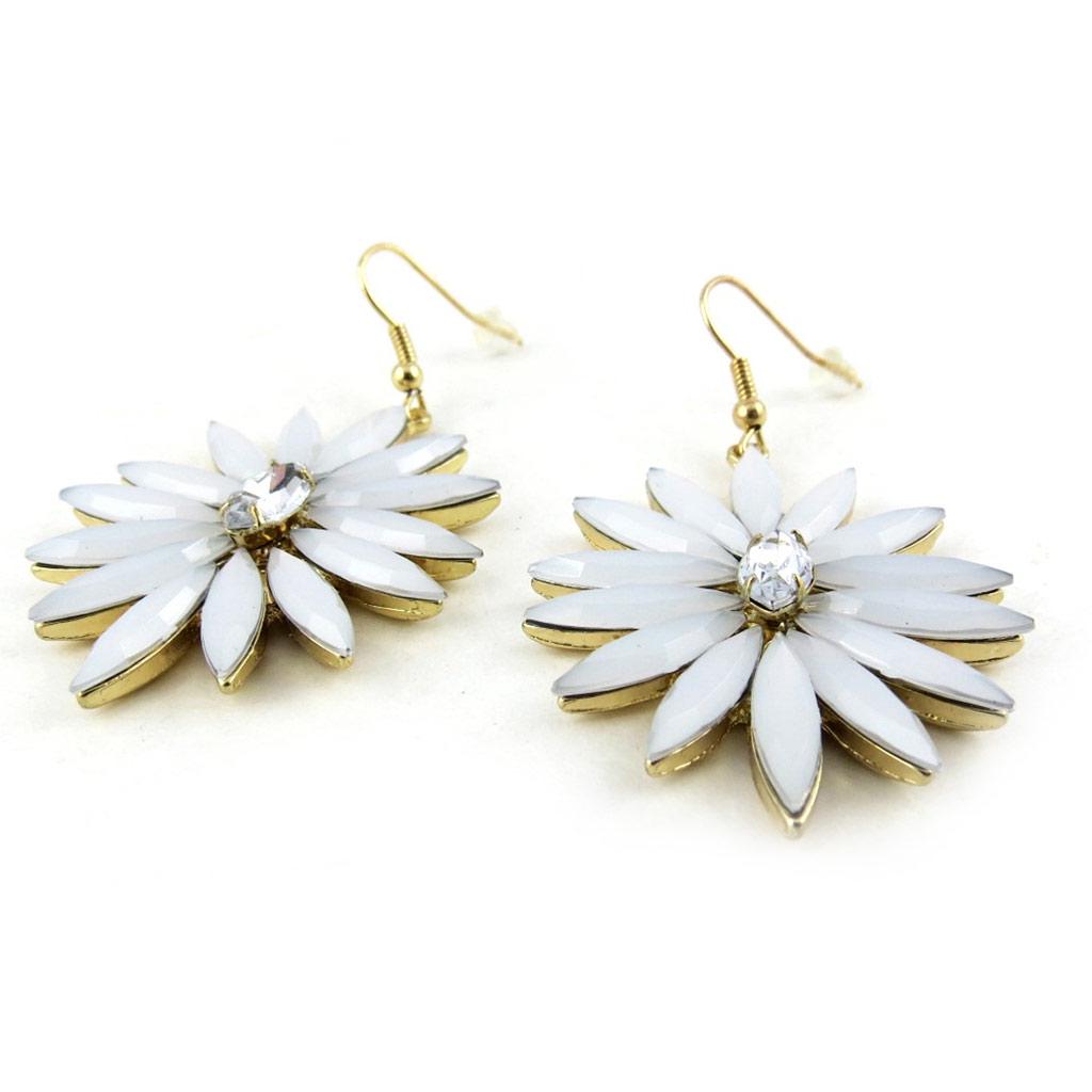 Les Trésors De Lily [N0208] - Дизайнерские серьги "Сисси" белые