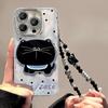 The Polka Dot Cat Chain Is Suitable for Apple 16promax Tulle Phone Cases, 15 Magnetic Stand, 14 High-end Feel, 13 Cute