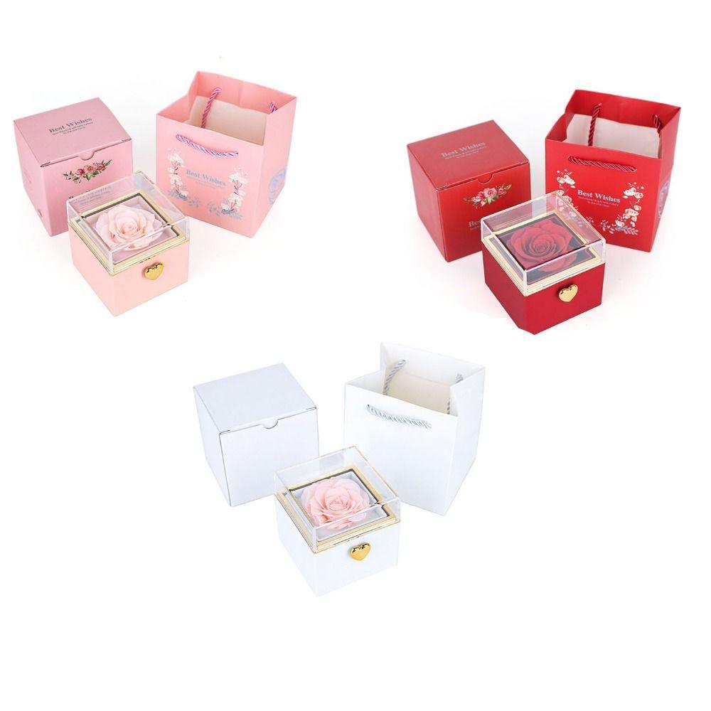 Ring Display Proposal Ring Boxes Eternal Rose Jewelry Display Rack Mother's Day