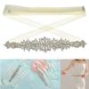 Sparkling Rhinestone Sash for Bridal Elegant Crystal Selftied Bridal Belt for Wedding Gowns Banquet Waist Decoration