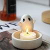 Ceramics Ghost Candle Holder Halloween Candle Holder Wedding Table Decor Candlestick Holder Cute Ghost Shape Candle Holder