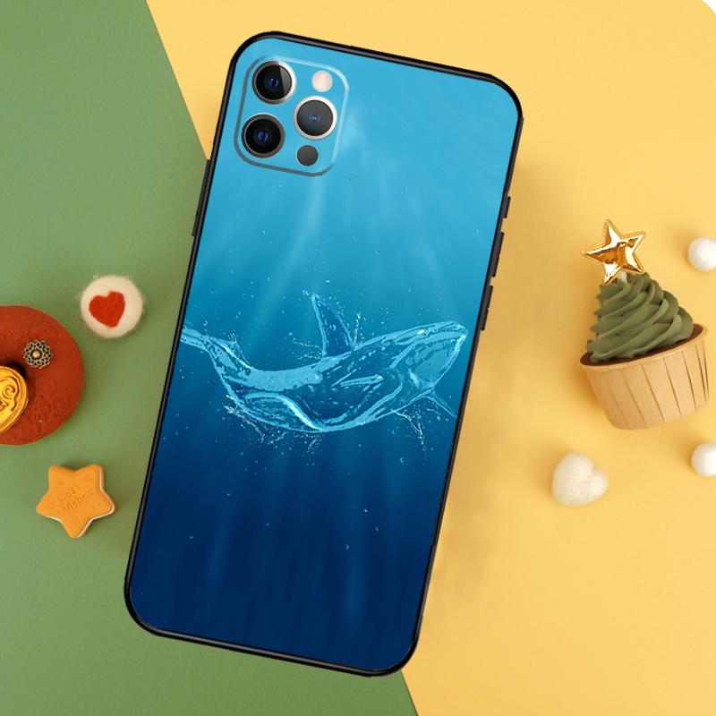 Чехол для телефона Акула и Косатка Для iPhone 17 16 16E 15 14 12 11 13 Pro Max 12 13 Mini 17Air Ударопрочный Чехол