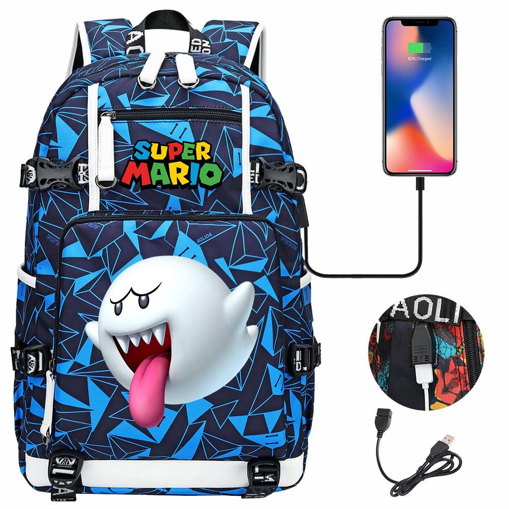 Large Capacity Youth Backpack Trendy Print Unisex Casual Travel Daypack Lightweight Waterproof Teens School Bag