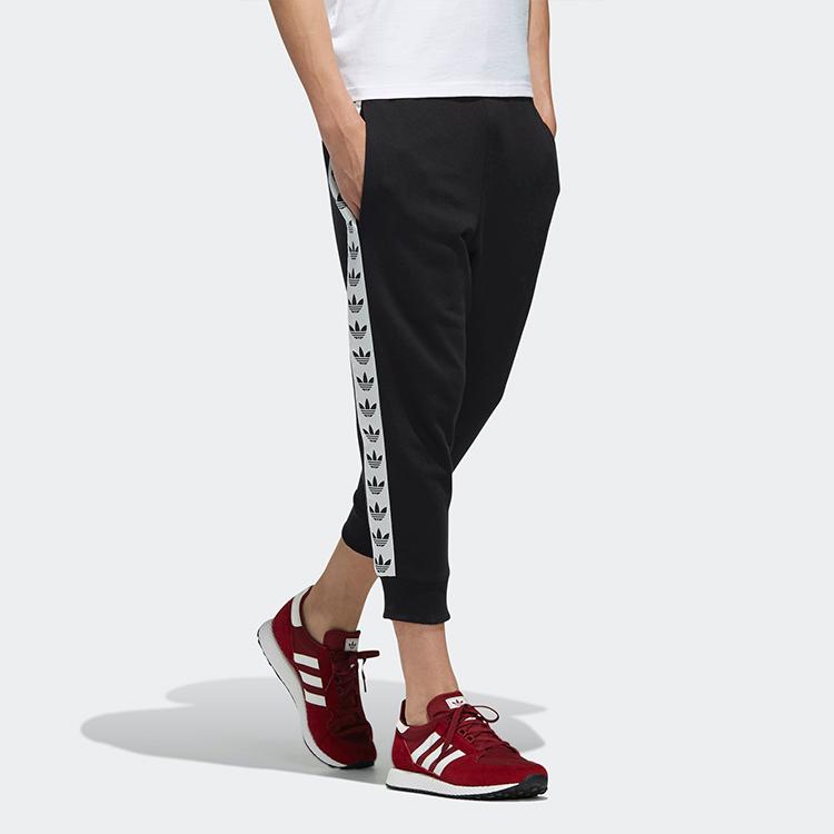 adidas Мужские джоггеры с трилистником и эластичной резинкой со средней посадкой, черные DX4228