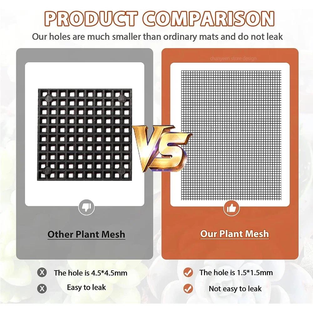 Сетка для горшка, сетчатый коврик, круглый дренажный экран для дна горшка, предотвращает потерю почвы, анти-бонсай, садовые инструменты для цветов