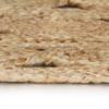 Tapis rond - Jute tressée - 120 cm - Tissé à la main - Motif traditionnel