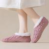Coral Fleece Thicken Plush Socks Knitted Twist Sleeping Socks Winter Floor Socks  Fall/Winter