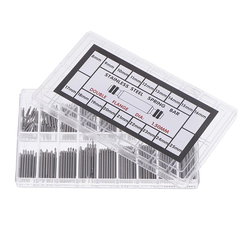 360 шт./компл. 8-25 мм ремешок для часов ремешок заколка звено штифт часовщик ремешок пружинные стержни ремешок звено штифты стальной ремонтный комплект инструменты