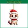 Christmas Cat Vehicle Accessory Acrylic Car Ornament For Festive Interiors