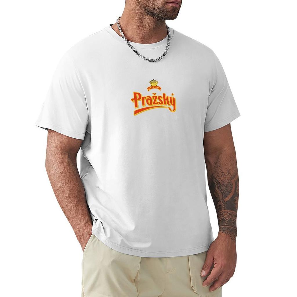 Prazsky Beer Tshirt Basic Daily Outfit Short Sleeve Tee