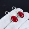 Серьги из серебра 925 пробы с красным кораллом, висячие серьги из серебра в стиле бохо, подарки на День матери, подарки для нее