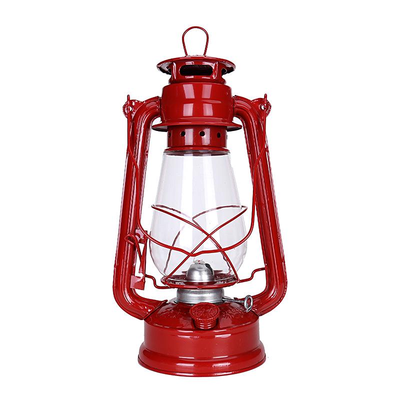 Vintage Iron Hurricane Lantern: Outdoor Kerosene Lamp & Decorative Light for Camping