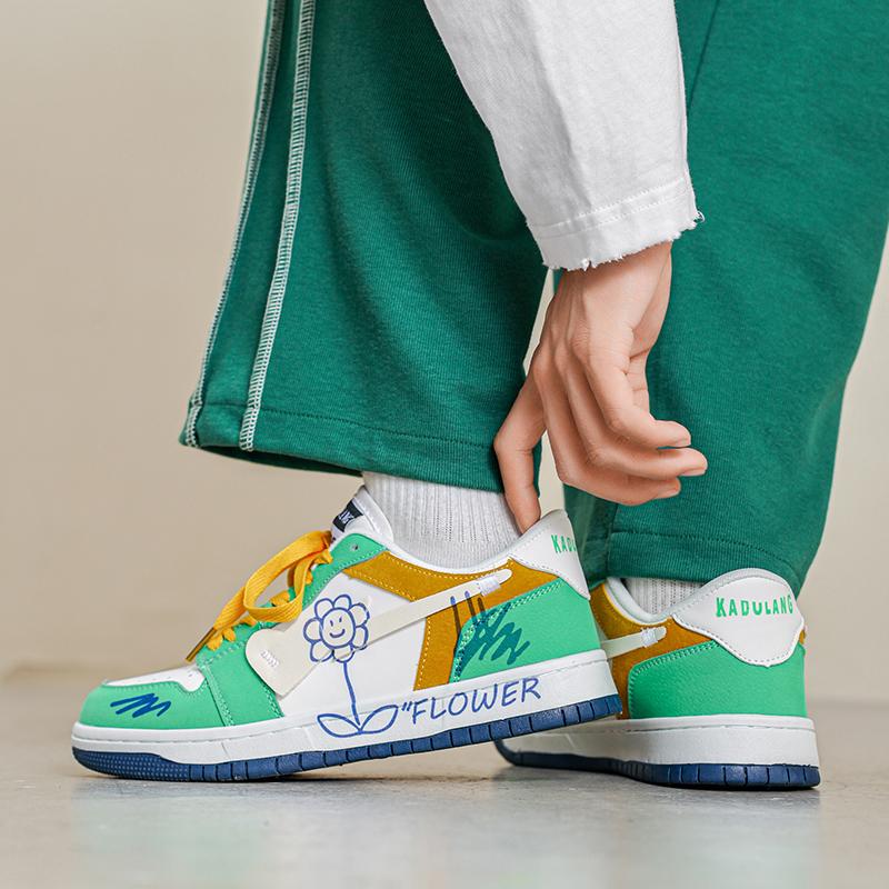 2024 Небольшая партия оригинального дизайна Sense Star Board Shoes Мужская весенняя дышащая повседневная спортивная универсальная немецкая тренировочная модная обувь на толстой подошве