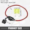 A ABSOPRO Fuse Holder 20A Mini Style Fuse 12 AWG Fuse Holder Waterproof