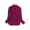 Export Export Whole Transaction Goods Simple Temperamental All-Match Pure Color Long Sleeves Pearl Chiffon Shirt for Women Autumn Undershirt