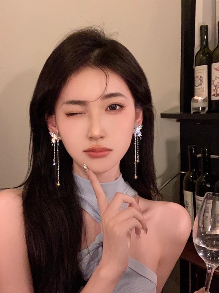 Элегантные серьги-кисточки с цирконами, жемчугом и цветочными пуссетами - Универсальные и стильные украшения для ушей для женщин