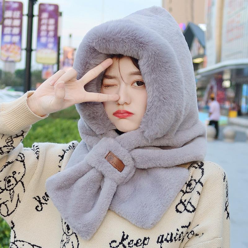 Шапка женская зимняя ветрозащитная и морозостойкая утепленная теплая Баотоу защита ушей велосипедная шапка нагрудник шарф бандана шапки