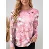 Spring and Autumn Round Neck Flower Pattern 3D Printed Top Fashionable Casual Long Sleeved Women's T-shirts