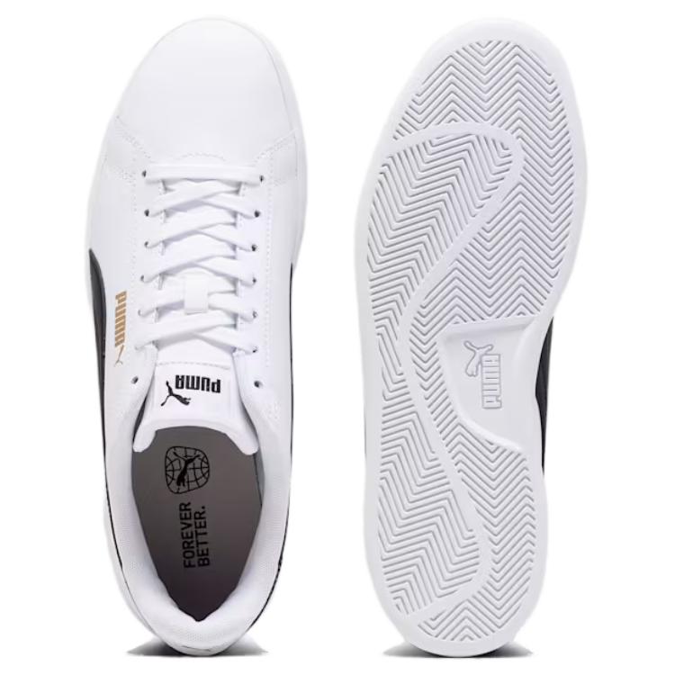 Puma Smash 3.0 White Black Unisex Sneakers Gold 390987-11