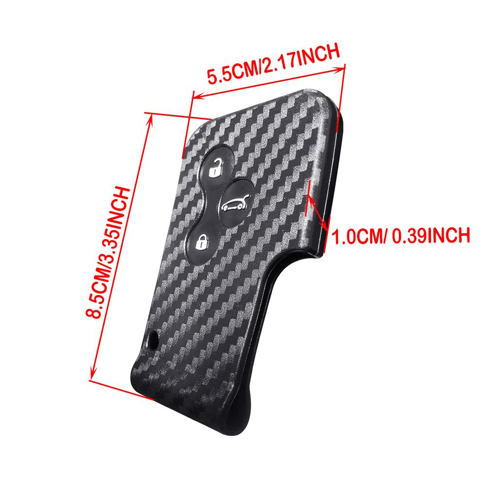 Для Renault Scenic Clio 4 Megane Stage Scenario Тульская область Чехол-накладка из силикона под карбон для пульта-карты, держатель-брелок