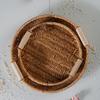 Поднос из ротанга круглый плетеная корзина для подачи хлеба переносной сервировочный поднос с ручками ручной работы ротанг круглая форма для ресторанов