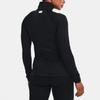 Under Armour Authentics ColdGear® принтованная спортивная футболка с полумолнией и воротником-стойкой, длинным рукавом, женские топы, черный цвет 1368699-001