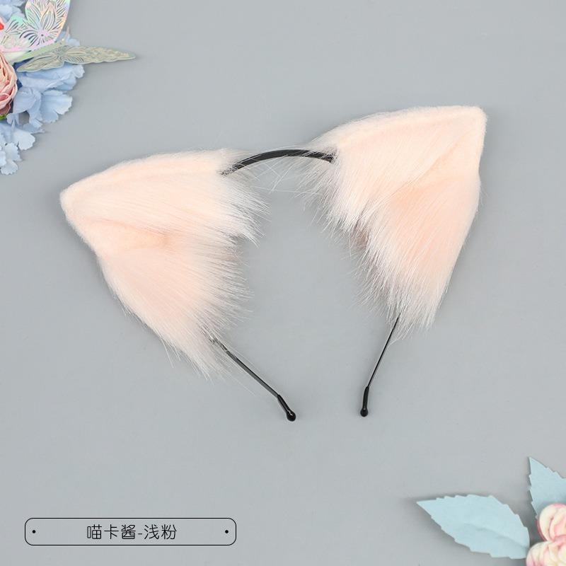 Handmade cute plush animal cat ear headgear fox ear party headband simulation animal ear hair accessories