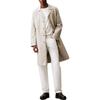 Solid Color Button Minimalist Lapel Long Sleeve Trench Coat Men Coats Stone 40BM502-250