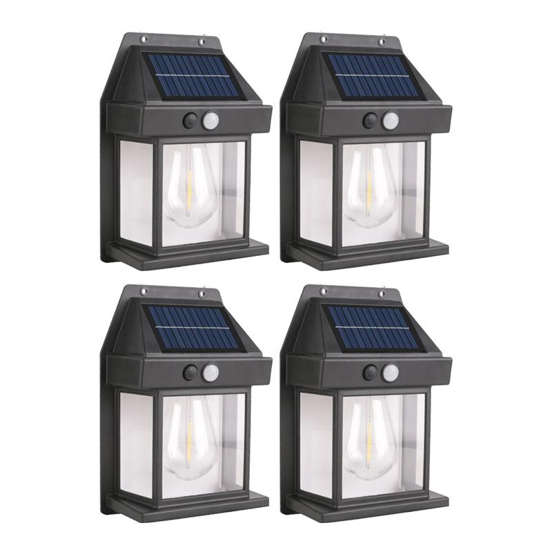 Наружный солнечный настенный светильник, водостойкая лампа на вольфрамовой нити, индукционная лампа, домашний садовый настенный светильник, освещение для виллы, ночник