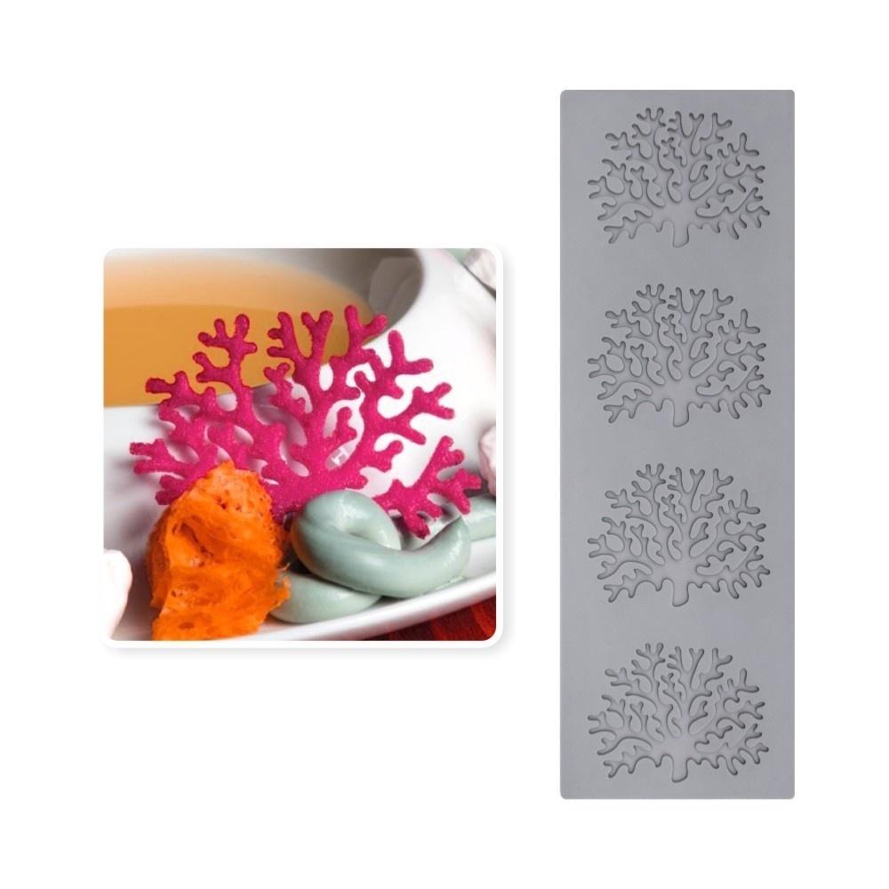 Многозвенная коралловая ветвь листьев, помадка, кружевная подушка, силиконовая форма для торта, сделай сам, шоколад, креативное украшение, форма для выпечки