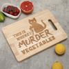 Halloween Black Cat Cutting Board Funny Engraved This Is Where I Murder Vegetable Wooden Food Serving Tray Chopping Board Kitchen Supplies