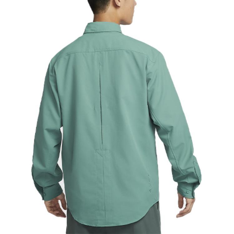 Nike Мужская футболка Dry Fit с защитой от УФ 'Devestation Trail' Винтажный зеленый DN3937-361