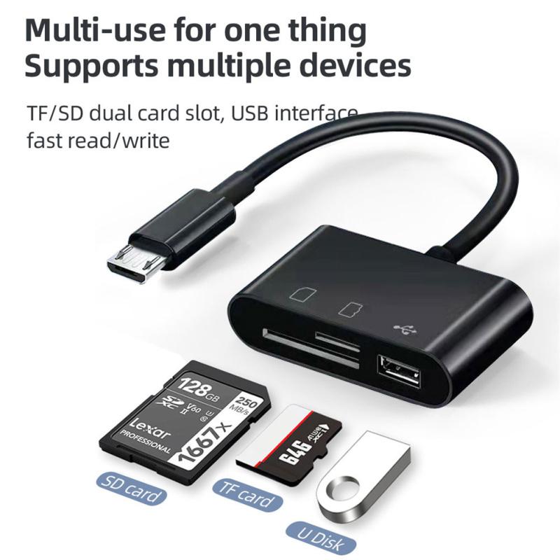 USB-устройство чтения карт типа C, адаптер для передачи данных, микроинтерфейс, Android-телефон, компьютер, многофункциональный