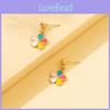 Colorful Vibrant Flower Earrings Elegant Alloy Crafted Simple Jewelry Womens