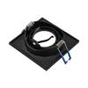 Fixation spot BRAYTRON Tetra-E4, carré, noir, orientable, longueur et largeur 90mm, aluminium