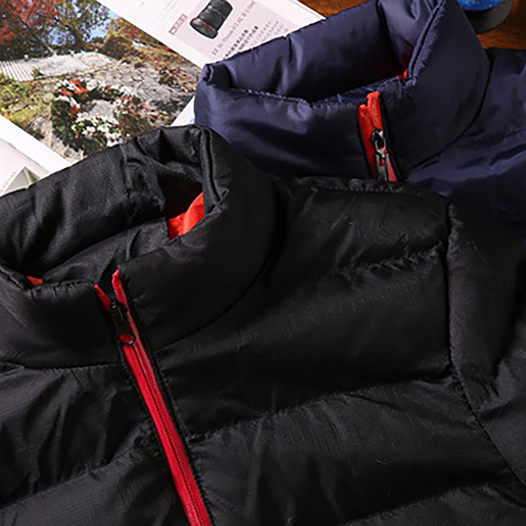 Мужская осенне-зимняя теплая пуховая куртка на молнии, компактное легкое пальто