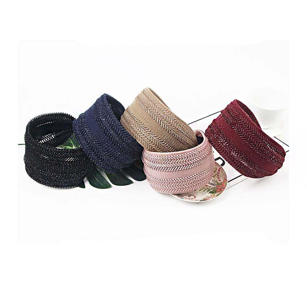 Non Slip For Girls Headwear Wide Side Korean Head Wrap Women Hair Hoop Headband Lace Hairbands