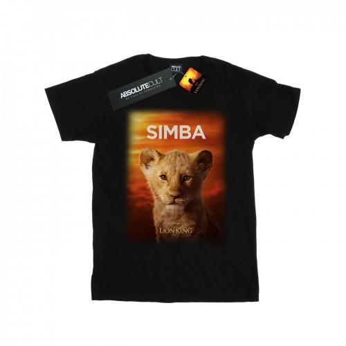 Disney Womens/Ladies The Lion King Movie Baby Simba Poster Cotton Boyfriend T-Shirt