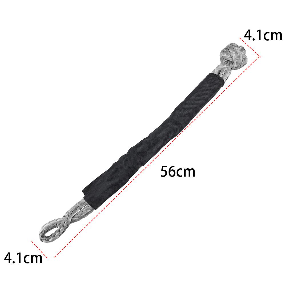 43000lbs Soft Shackle Synthetic Rope U Hook Winch Rope Knot With Protective Sleeve Tow Trailer Hook for Truck Vehicle Recovery