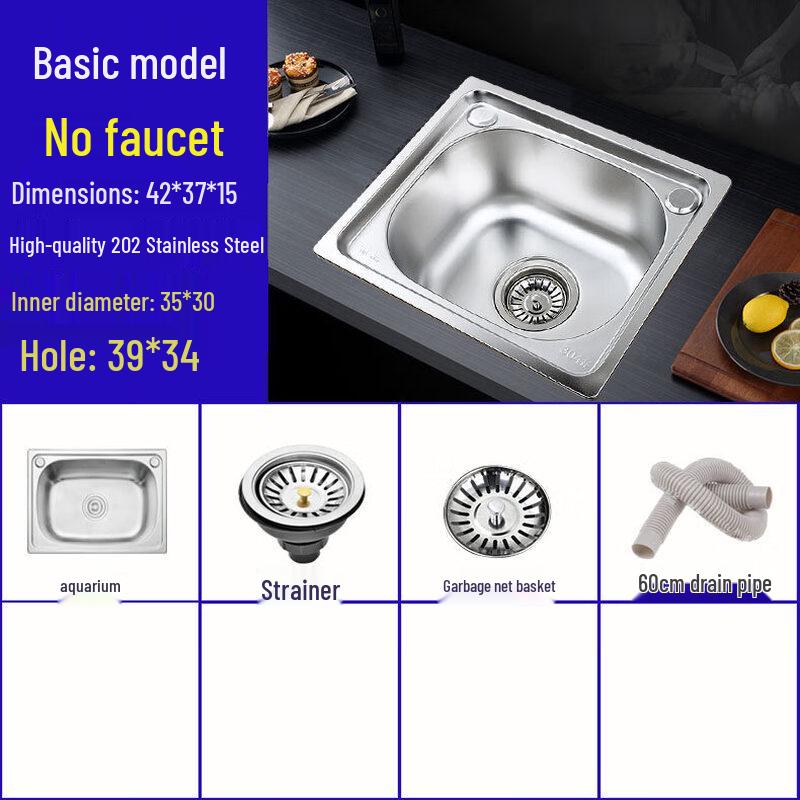 Juxing 304 Stainless Steel Single Kitchen Sink