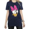 Disney Womens/Ladies Daisy Duck Head Painted Cotton Boyfriend T-Shirt