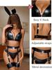 2025 Евро-американский Ночной клуб Королева выпускного вечера ПУ Кожа Подвязка Бюстгальтер и Трусики Сексуальный Комплект нижнего белья