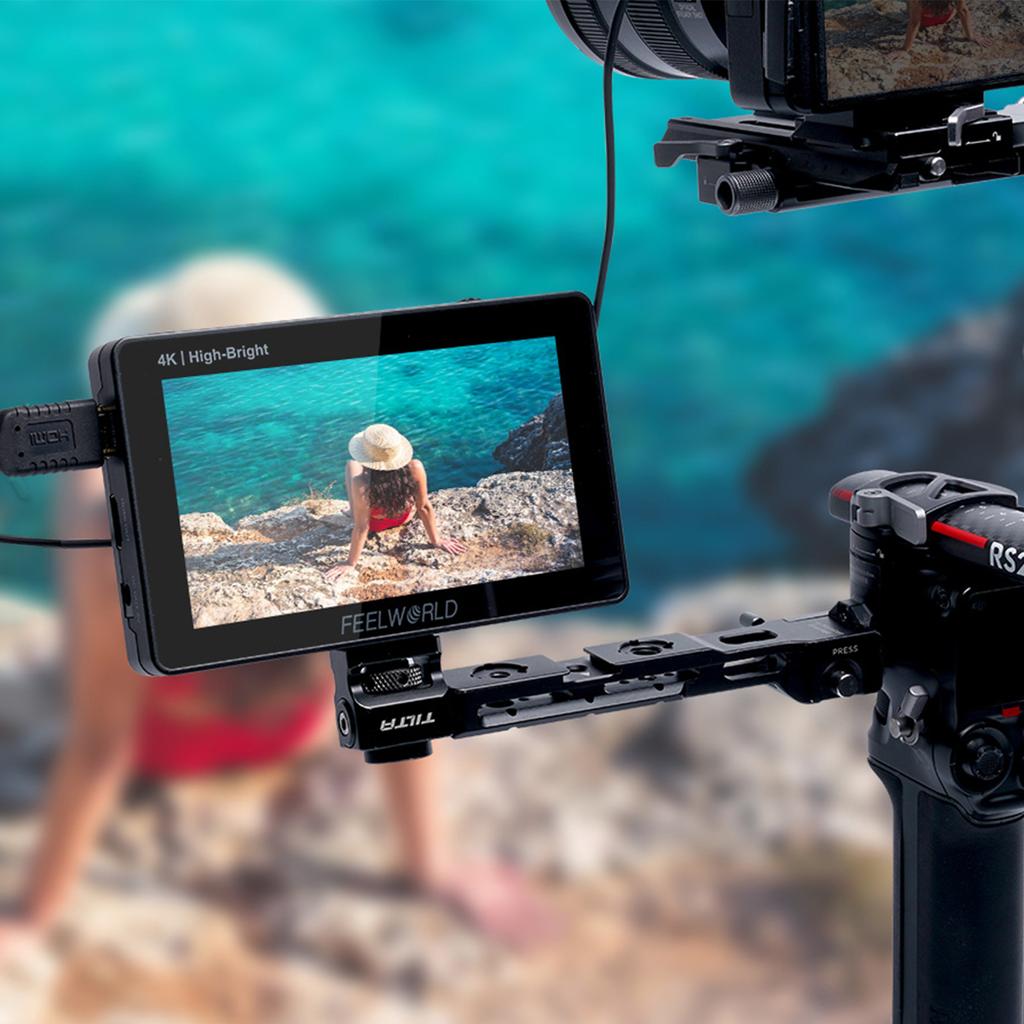 FEELWORLD F6 PLUSX 5,5-дюймовый IPS-монитор, 1600 нит, видеопанель, 1920*1080 пикселей, сенсорное управление, вход 4K UHD